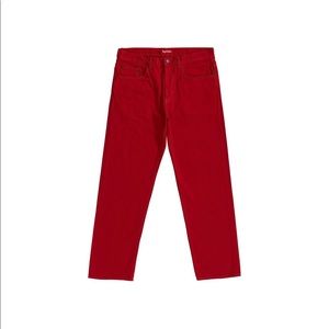 Supreme washed red jeans